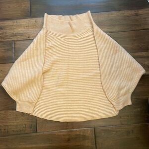 Salmon Pink Off-The-Shoulder Knit Sweater